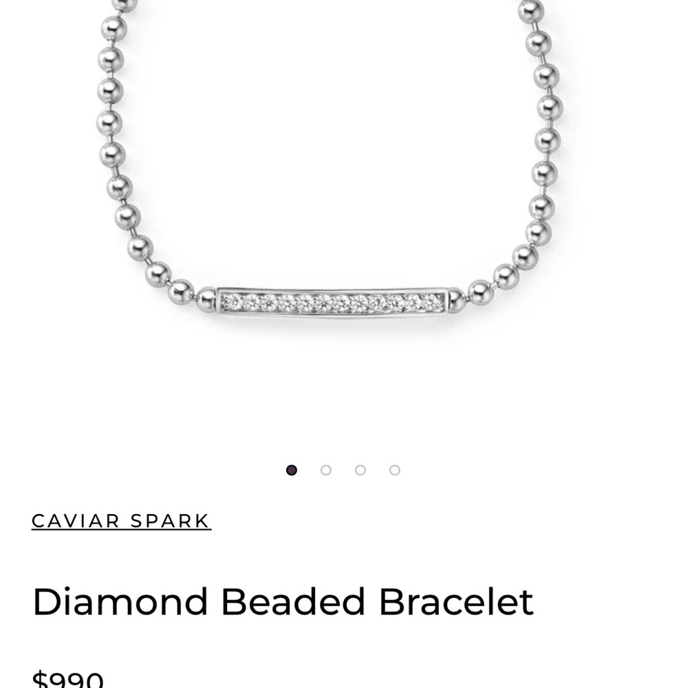 LAGOS Silver Diamond Beaded Bracelet